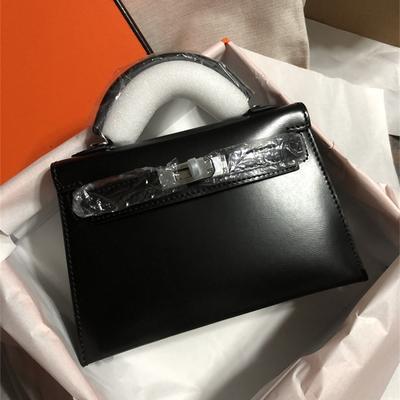 Nova bolsa de ombro mensageiro de couro de boi de segunda geração mini textura bolsa com fivela preta e prata moda