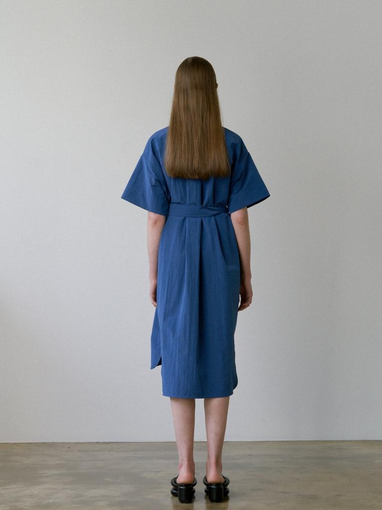 Maensyeonhem Collared Zip-Up Dress_Blue