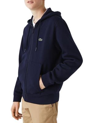 CORE SOLID Men's Zipped Hoodie Organic Cotton Recycled Polyester Marine