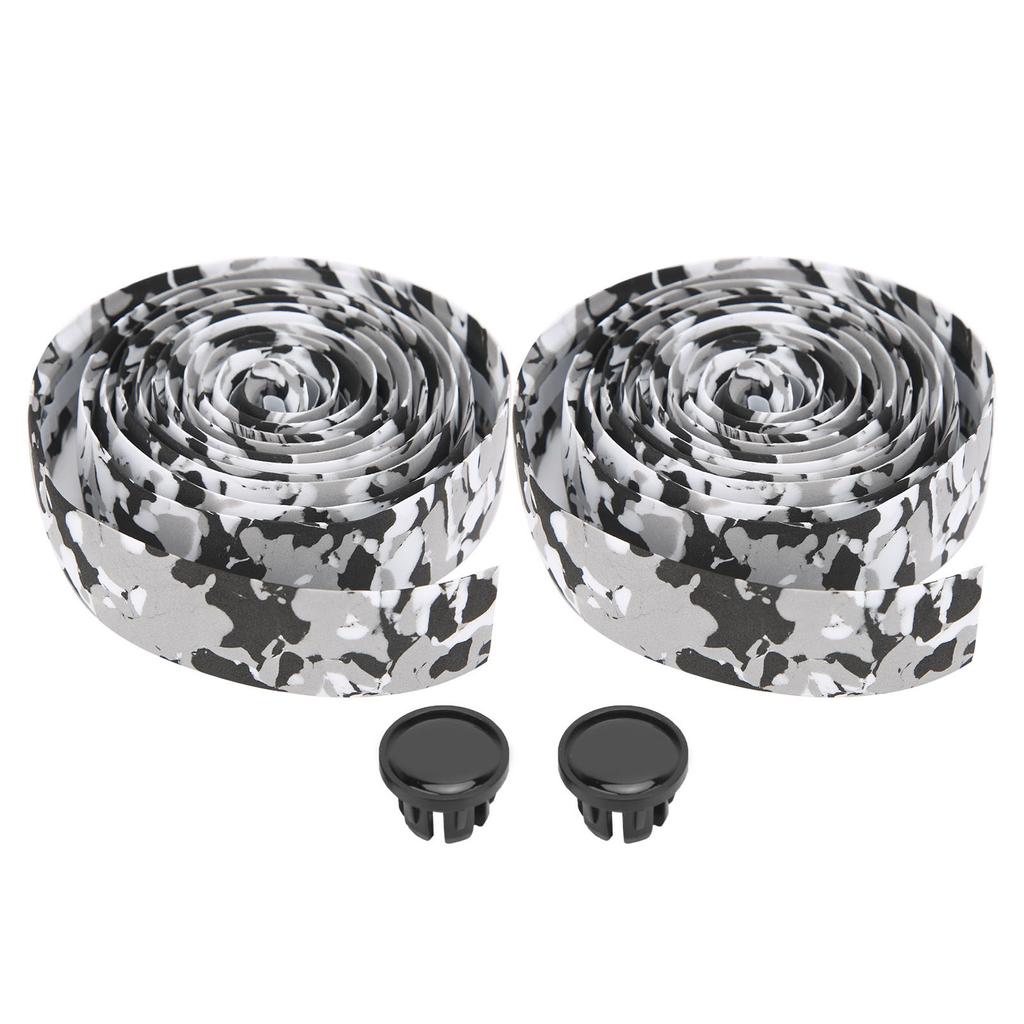 ZTTO Mountain Bike Soft Handlebar Tapes Bicycle AntiSlip Handle Grip Wraps with Bar Plugs(Black