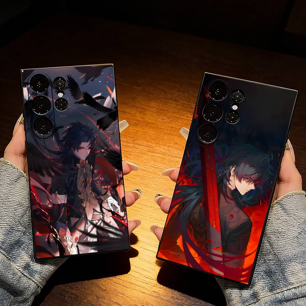 B-Blade Ying-xing Dark Phone Case For Samsung S25,S24,S21,S22,S23,S20,Ultra,S26,Plus,Fe,Note,5G Black Cover