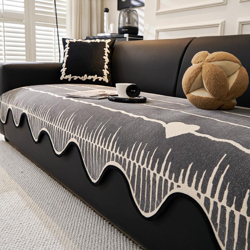 

Подушка на диван из шенилла особой формы, универсальная для всех сезонов, в стиле легкой роскоши, нескользящая и устойчивая к царапинам от кошек, 90*70cm