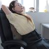 Portable Inflatable Waist Pillow Thickened Lumbar Support Pillow Travel Backrest Pad  Travel