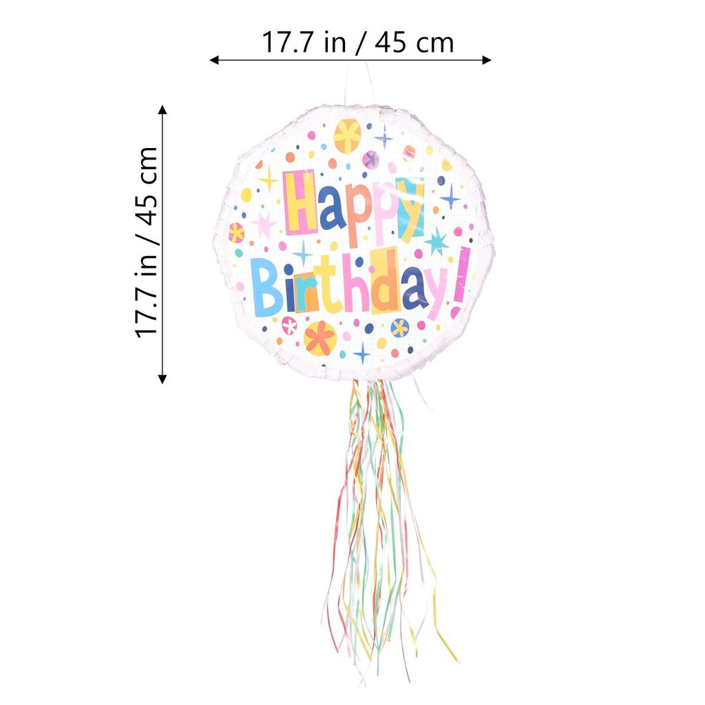 EXCEART Pinata Tečka Narozeninová Pinata Herní Rekvizity Narozeninové Překvapení Úder Zábavná Oslava Dárek Dekorace Párty Papír Všechno Nejlepší k Narozeninám 1 Sada