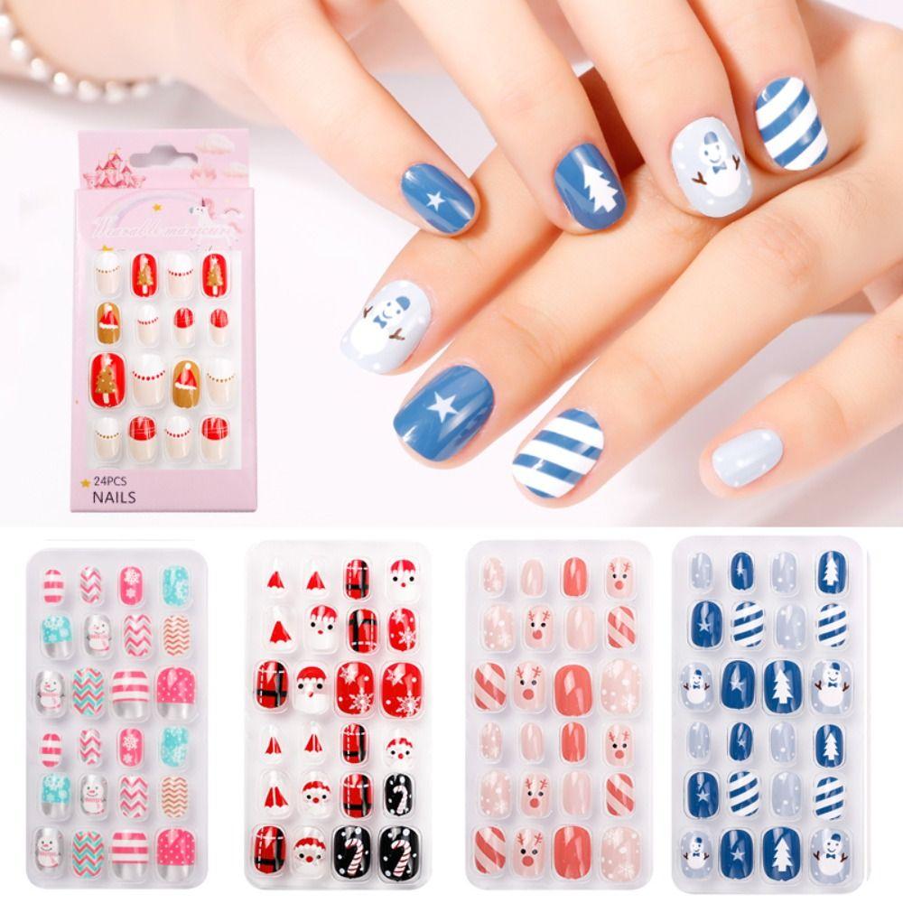 

Наращивание ногтей, маникюр, накладные ногти, рождественские накладные ногти, круглые накладные ногти, искусственные