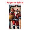 Elastic Santa Claus Backdrop Banner 2*0.9m Holiday Door Banner  Christmas Home Decor
