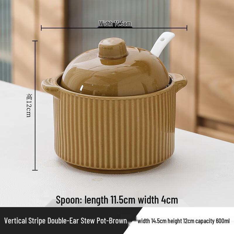 Zhaoran Ceramic Double Boiler Stew Pot
