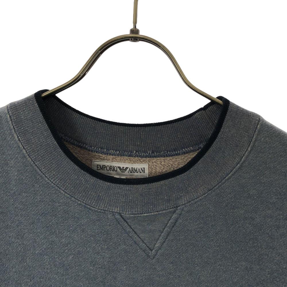 Emporio Armani made in Japan logo Long sleeve sweat trainer Back brushed Women Used