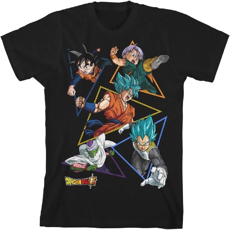 Dragon Ball Super Characters Youth Black Graphic Tee, Multicolored, Small XXXXXL чёрный