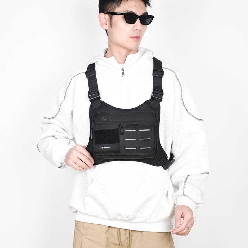 Tactical Functional Men Vest Bag Waist Packs  Waterproof Men Pack Bag Backpack Fashion Trends Men Sling Bag Shoulder
