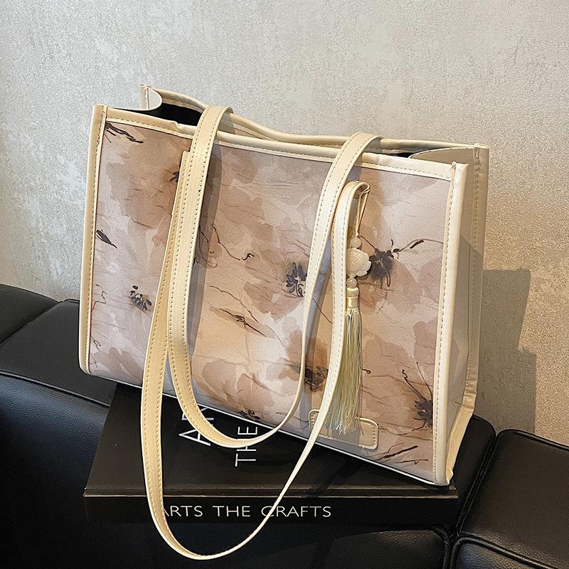 French Niche Large Capacity Bag Autumn and Winter Versatile Hand-held Shoulder Bag Commuter Student Tote Bag