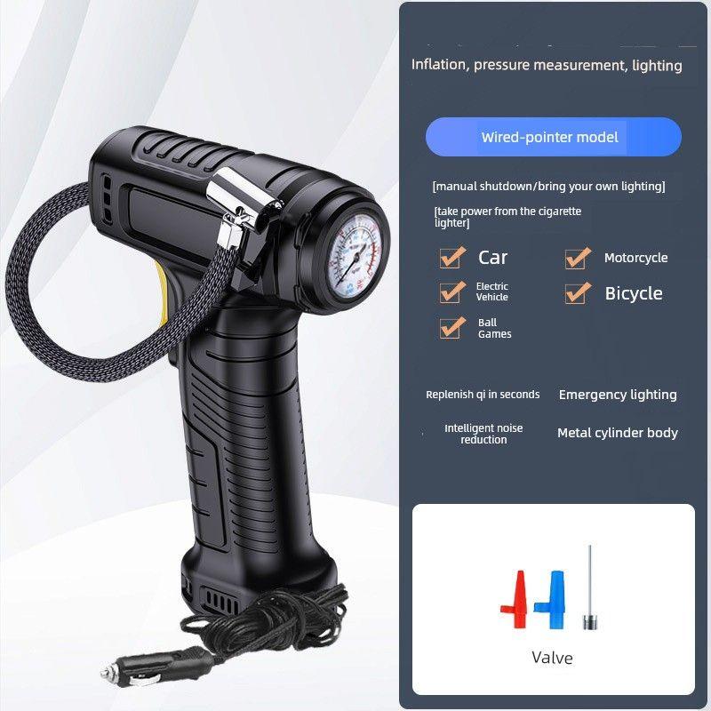 

Wireless Charging Car Handheld Smart Digital Display Electric Tire Pump for Home Use and Small Cars Wired pointer model