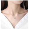 Double Love Necklace Female Simple Heart To Heart Matching Pendant Student Mori Collar Chain Neck Neck Chain