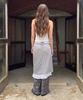 Daiaegeuneol Wrinkled Sheer Skirt (Grey)