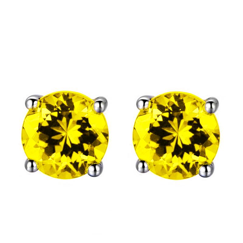 Серьги с драгоценными камнями: голубыми бриллиантами, танзанитами, изумрудами и кристаллами турмалина, 2 карата