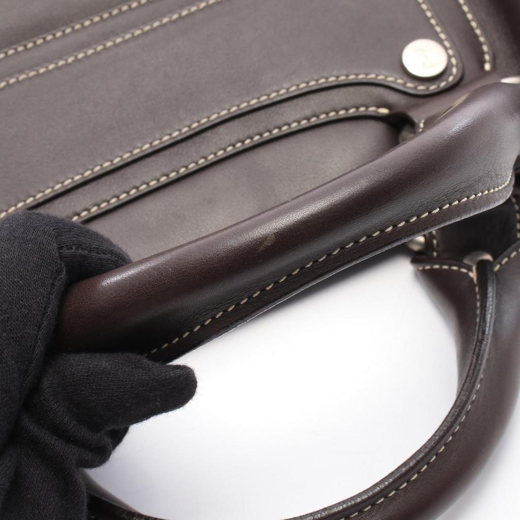 Used CELINE Boogie Bag Handbag Leather Brown Used Women