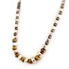 Les Trésors De Lily [C5021] - Collier Créateur 'Kilimanjaro' Marron Argenté