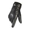 Warm Leather Gloves for Men's PU Touch Screen Gloves Plus Velvet To Protect The Cold Driving All Fingers for Outdoor Riding Autumn and Winter Gloves