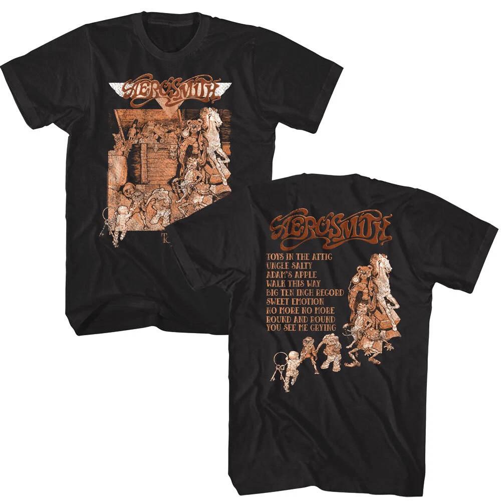 Aerosmith Toys In the Attic Album Tracklist Men_s T Shirt Rock Band Concert Tour Unisex T-Shirt Graphic Tee