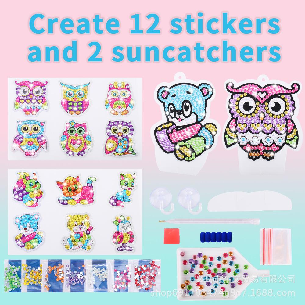 New 5D Laser Diamond Sticker, Diamond Painting Random Sticker, Children'S Cartoon Diy Crystal Diamond