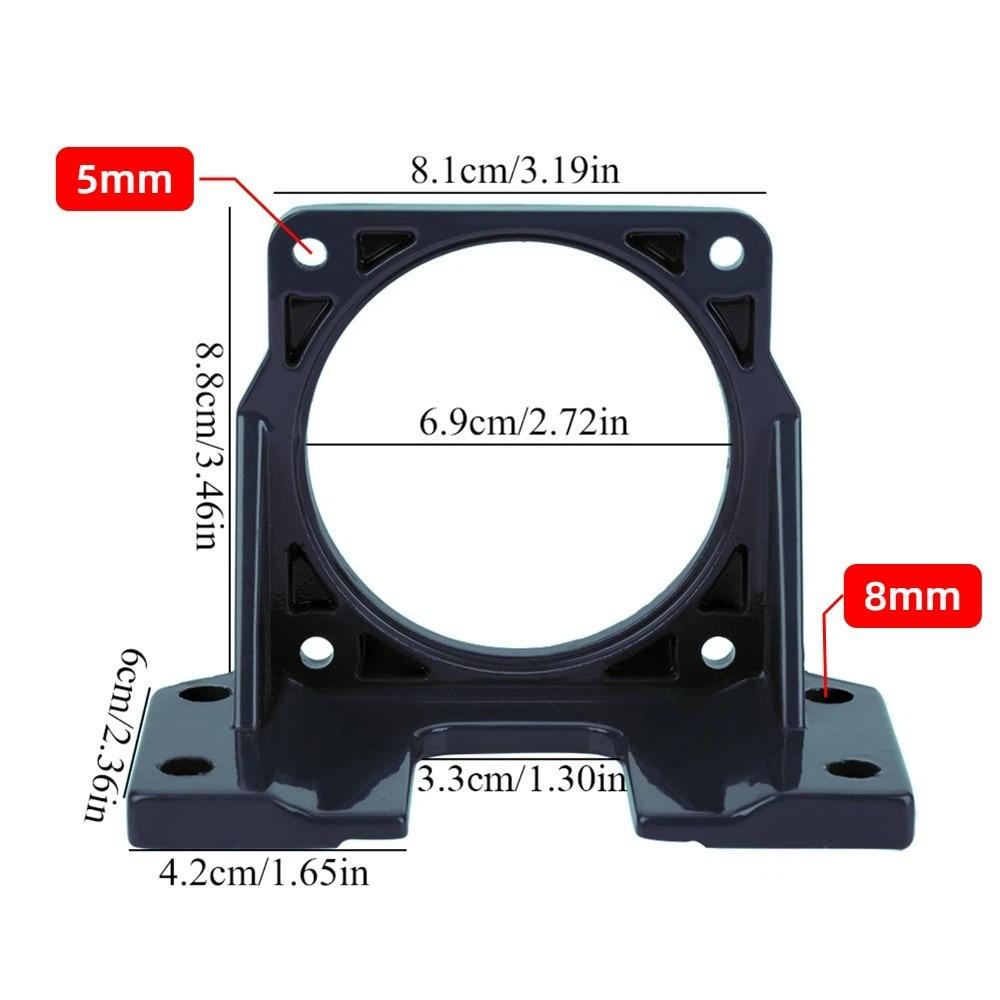 Aluminiumlegierung Motorbefestigungshalterung 4-Loch-Basis Dunkelblau Motorstützbasis Hohe Härte Befestigungsbasis Schrittmotorhalterung