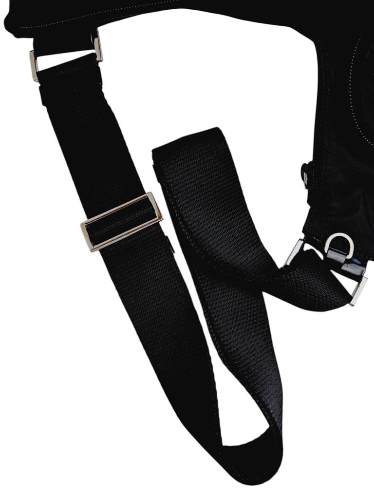 Gebrauchte PRADA Dreieck Logo Crossbody Tessuto Umhängetasche BT0520