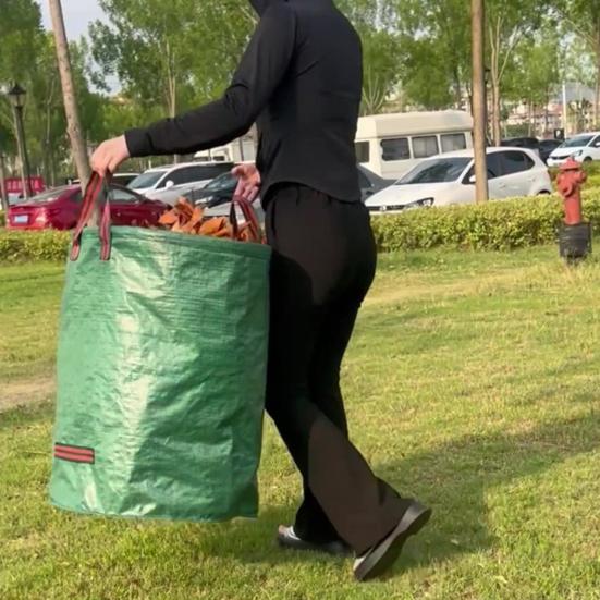Leaf Collection Bag 13 Gal/32Gal/72 Gal Reusable Yard Waste Bag Heavy-Duty Upright Leaf Collector with 4 Handles for Lawn Garden Maintenance
