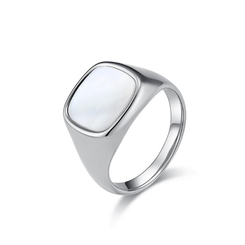 

Набор квадратных штампованных ракушек, титановые кольца, обручальные кольца для мужчин и женщин, модные аксессуары для путешествий 11#