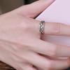 silver-plated twisted decorative ring, unique, simple, fashionable, trendy, punk style