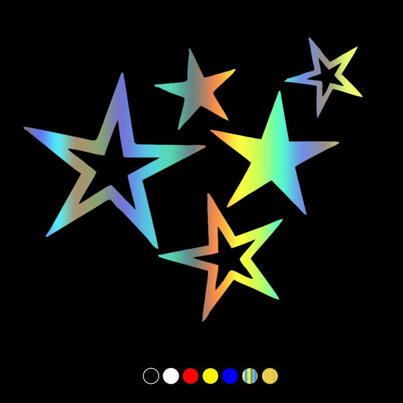 18x15cm Five Different Star Types Car Sticker Waterproof Car Decal Vinyl Stickers Car Styling Accessories Pegatinas Para Coche