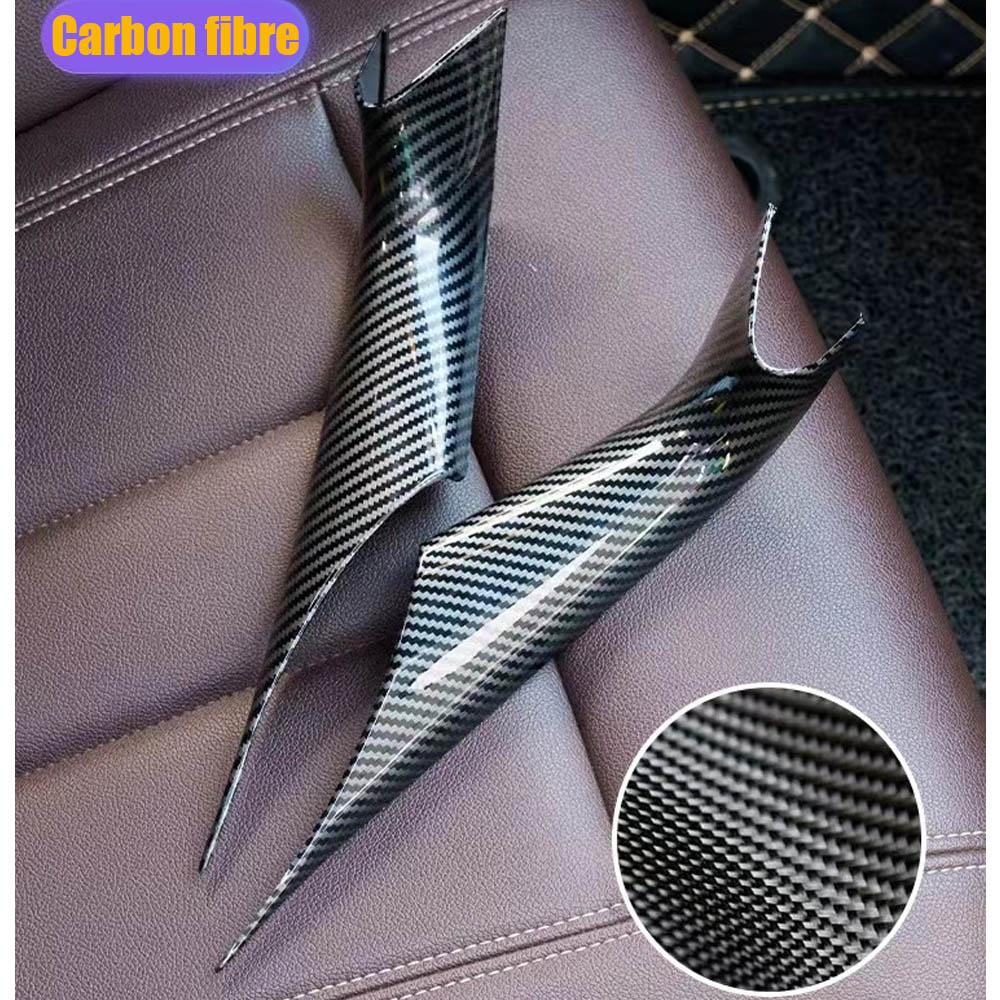 Car-styling For BMW 5 Series G30 G38 2018- Interior Carbon Fiber Texture Door Handle Pull Protective Cover