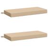 2 Piece Bench Cushions SOEST 100percent Polyester Cream 60 X 40 X 8 Cm