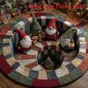 Christmas Cartoon Round Rug Waterresistant Carpet For Living Room Decor