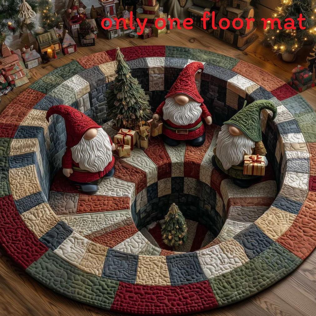 Christmas Cartoon Round Rug Waterresistant Carpet For Living Room Decor