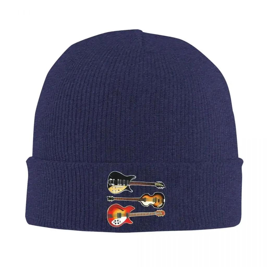 New Rickenbacker Guitars And Hofner Bass Warm Knitted Cap Fashion Bonnet Hat Autumn Winter Outdoor Beanies Hats for Unisex