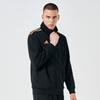 Adidas Vintage Sports Solid Color Stand Collar Casual Logo Jacket Unisex Jacket Black Gold TR90JT-BG