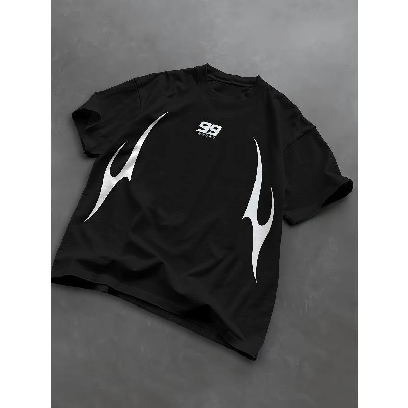 Streetwear-T-Shirt für Herren – Lässiges Kurzarm-Sommershirt mit Print, Rundhalsausschnitt, maschinenwaschbar, urbanes Modehemd für junge Männer