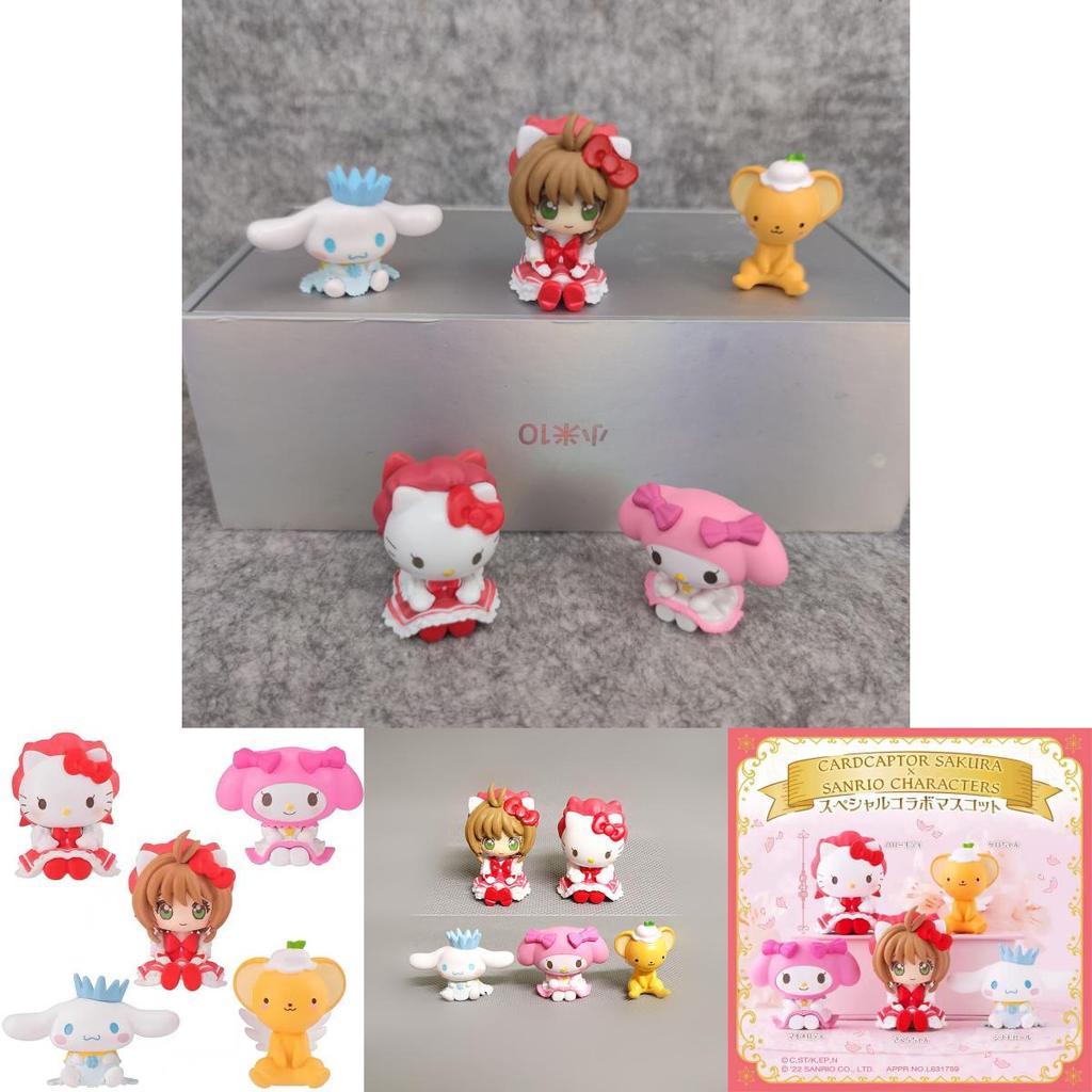 Colorful Card Captor Sakura Themed Cute Figurines Including Kt Cat And Melody Toys