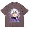 230 Gsm 100% Cotton Jujutsu Kaisen V27 Gojo Print Unisex Heavy Cotton T Shirt