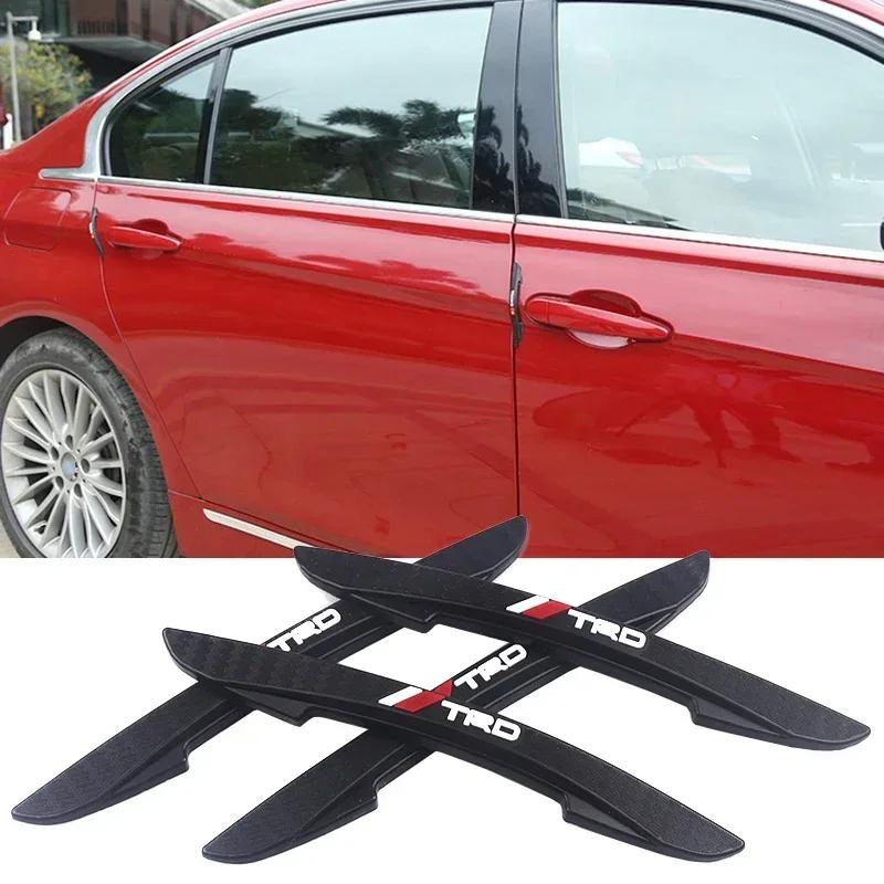 4Pcs Toyota Car Door Edge Anti-collision Strips Bumper Trim Sticker Accessories For Rav4 Corolla Chr Yaris Camry Cross Auris TRD