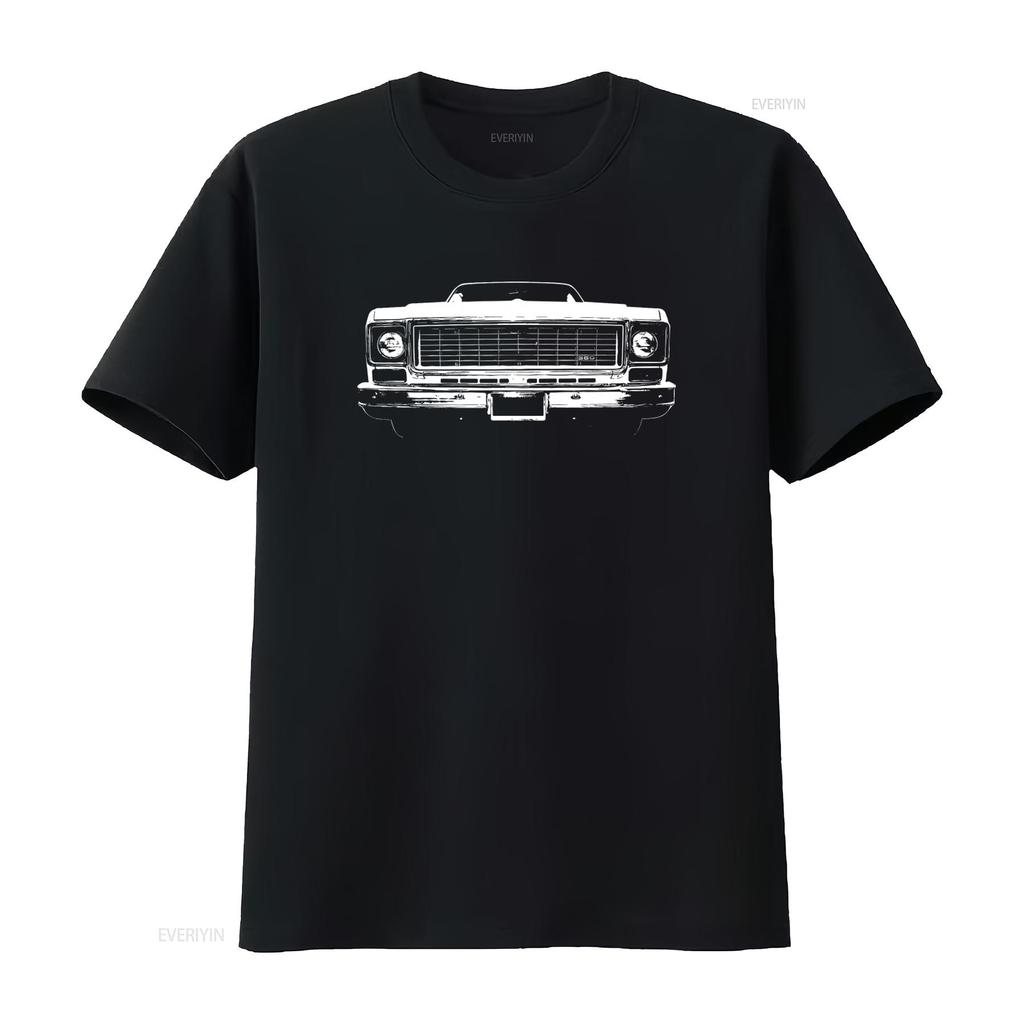 Squarebody Truck T Shirt for Men 70s C10 K10 Front End Design Perfect Husband Boyfriend Car Enthusiasts vintage Washed