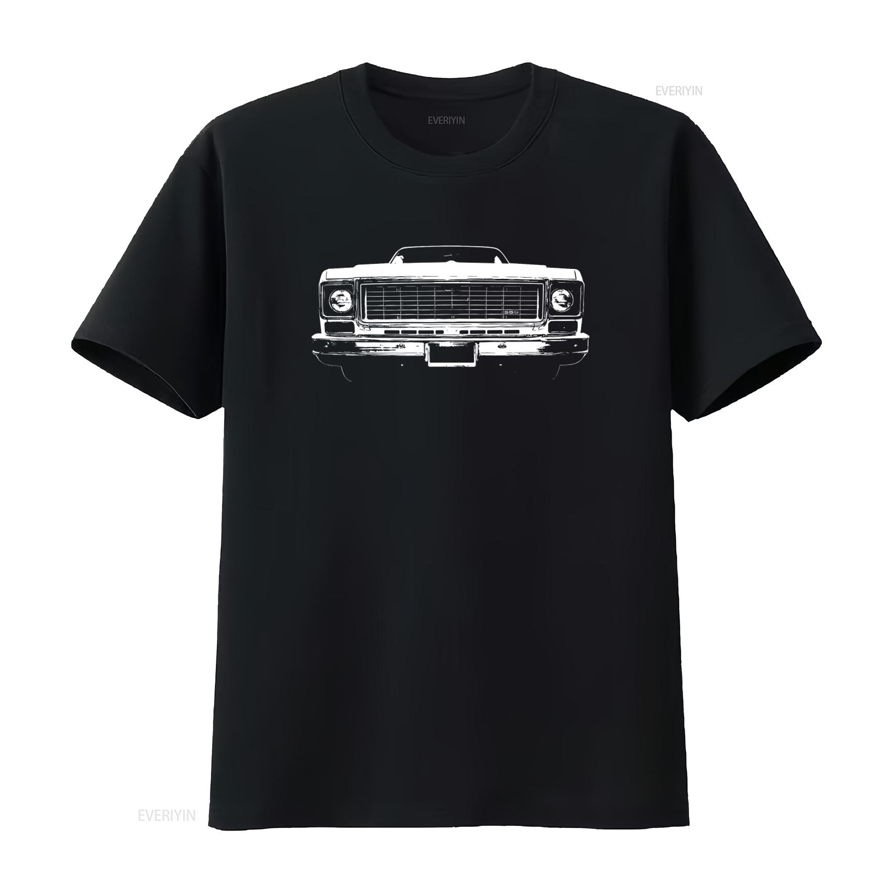 

Squarebody Truck T Shirt for Men 70s C10 K10 Front End Design Perfect Husband Boyfriend Car Enthusiasts vintage Washed 4XL
