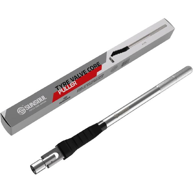 SUNSOUL Tire Valve Stem Puller, Taller With Rubber Boot, Tire Valve Stem Removal Tool