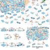Summer Theme Swimming Confetti Birthday Desktop Party Decoration Throwing Props