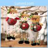Adorable Gridded Fabric Plush Santa Claus Hanging Decoration For Christmas Cheer