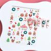 Christmas Lovely Cartoon Bowknot Santa Claus Snowman Christmas Tree Elk Snowflake Nail Art Stickers Xmas Cute Manicure Decals