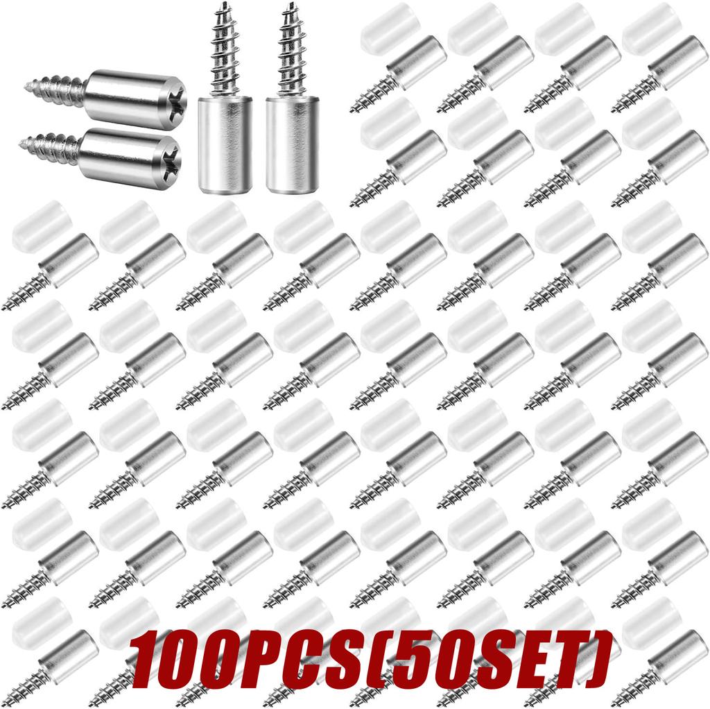 100/10PCS Self Tapping Screw Layer Plate Holder Wardrobe Septum Brackets Fixed Screw Shelf Support Pegs with Non-Slip Sleeve