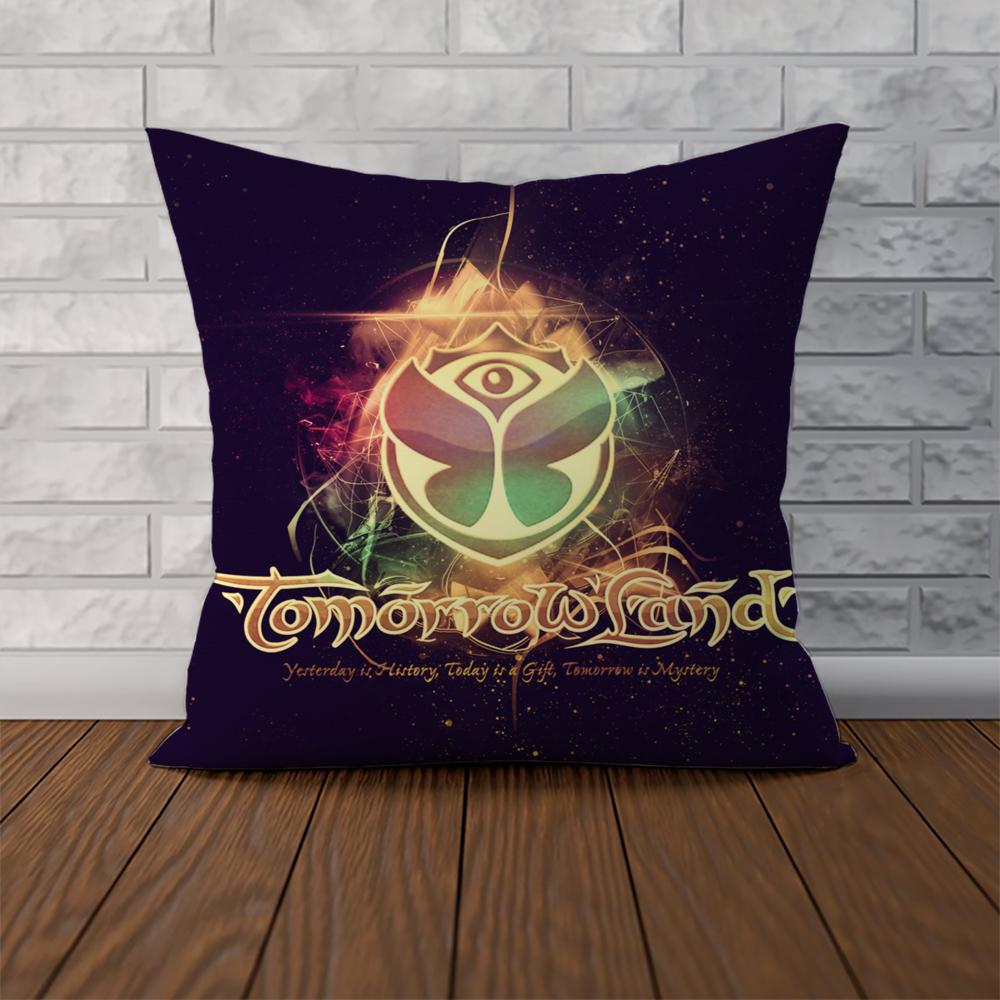 TOMORROWLAND Music Festival Pillow Case For Car Sofa Decorative Home Double-sided Print Plush Square Throw Pillow Cushion Cover