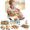 Colorful Wooden Tetris Building Block Puzzle For Educational Preschool Playtime