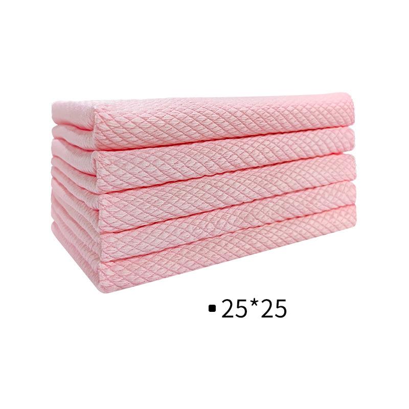 Fashion Glass Mirror Absorbent Glass Windows Dishcloth Bathroom Cleaning Towel Cleaning Tools.Multifunctional Home Kitchen Fish Scale Rag